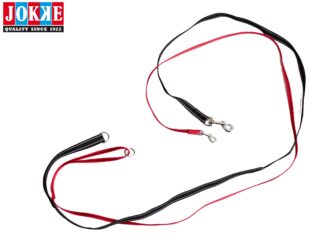 Outlet Heijastintalutin 180 cm x 10, 15 ja 20 mm, punainen ja musta , valmistettu Kälviällä