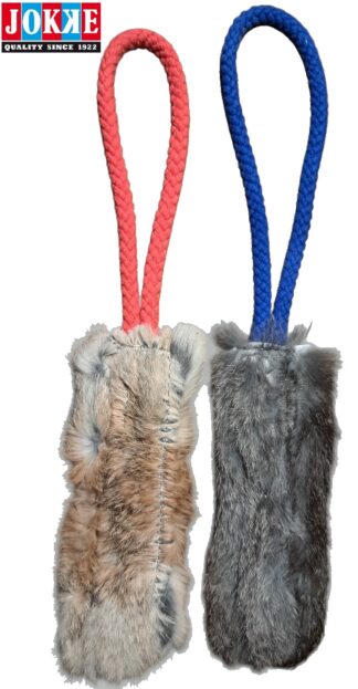 KottonRabbit kaninkarvapatukka piipillä ja köysikahvalla, kotimainen , valmistettu Kälviällä